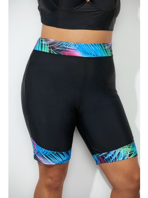 Chlorine Resistant Printed Swim Bike Short