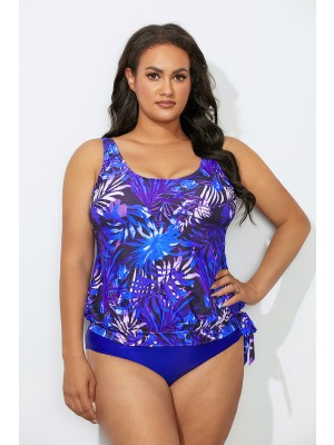 Nightfall Side Tie Blouson Tankini