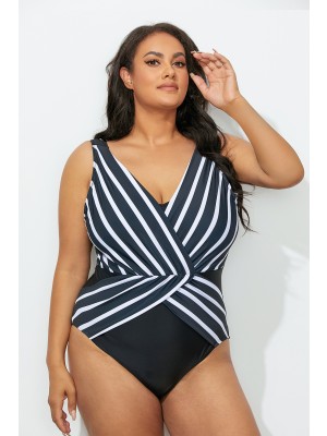 Verge Plunge Surplice One Piece Swimsuit