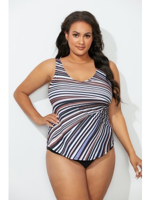 Prism  Scoop Neck Sarong Front One Piece Swimsuit