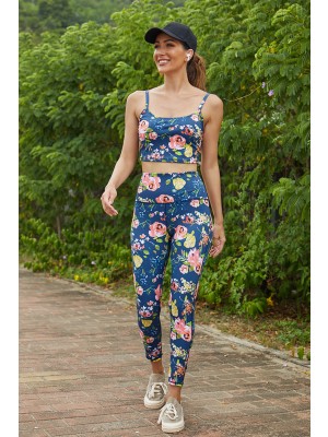 Floral Print Sporty Yoga Set