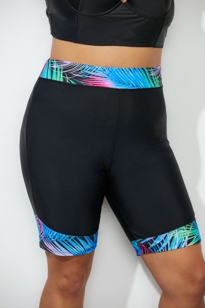 Chlorine Resistant Printed Swim Bike Short