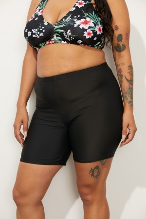 Black Swim Bike Short