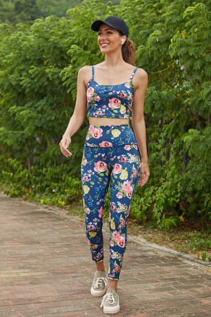 Floral Print Sporty Yoga Set