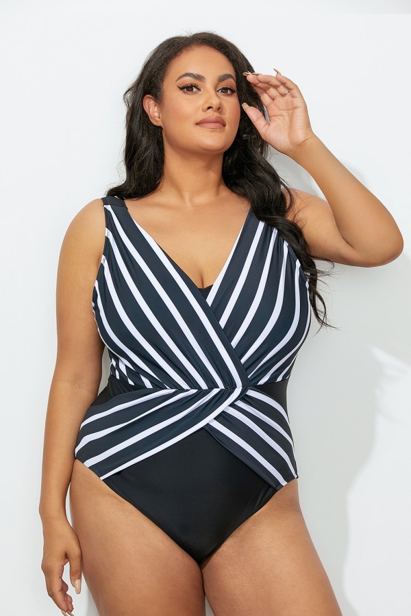 VERGE PLUNGE SURPLICE ONE PIECE SWIMSUIT