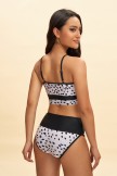 Active Leopard Print High Waist Bikini Set