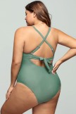 Sweetheart Neck Twist Crossback OnePiece Swimsuit