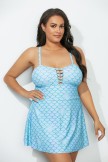 MERMAID PEPLUM SKIRT SWIM DRESS