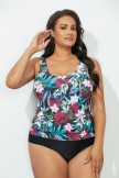 DERBY SIDE TIE BLOUSON TANKINI SET