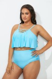 MINT STRAPPY FLOUNCE BIKINI SET