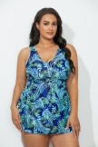 CARIBBEAN VNECK SWIMDRESS
