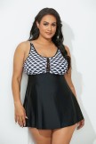WINNER LACE UP HIGH NECK SWIMDRESS