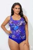 NIGHTFALL SIDE TIE BLOUSON TANKINI