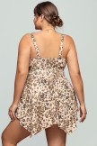 V Neck Handkerchief Hem Swimdress