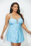 MERMAID PEPLUM SKIRT SWIM DRESS