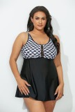 WINNER LACE UP HIGH NECK SWIMDRESS