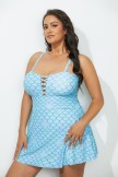 MERMAID PEPLUM SKIRT SWIM DRESS