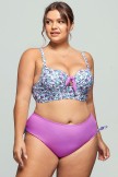 Floral Knot Front Sweetheart Neck Bikini Set