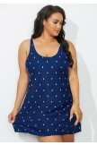 STUDDED TRAPEZE SWIM DRESS