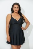 BLACK FLYAWAY BRA SIZED UNDERWIRE SWIMDRESS