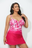 AUBADE CUP SIZED TIE FRONT TANKINI WITH SORBET SIDE SLIT SKIRT