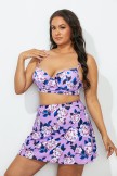 LAVENDER PURPLE FLORAL CUT & SEW BIKINI SET