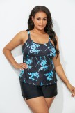 FLARED TANKINI SET WITH CARGO SHORT