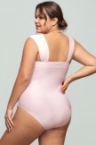 Pink Checkers Off Shoulder OnePiece Swimsuit