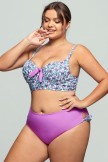 Floral Knot Front Sweetheart Neck Bikini Set